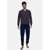 Gotzburg - Pyjama - Donkerblauw - Velours - Gestreept