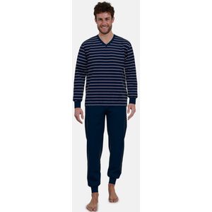Gotzburg - Pyjama - Blauw Gestreept - Met Boorden