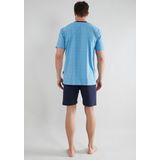 Götzburg - Shortama - Blauw met Print - Katoen - Heren set met Korte Broek en Shirt