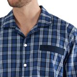 Gotzburg - Doorknoop - Pyjama - Blauw - Geweven Katoen