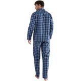 Gotzburg - Doorknoop - Pyjama - Blauw - Geweven Katoen