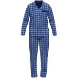 Gotzburg - Doorknoop - Pyjama - Blauw - Geweven Katoen