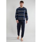 Götzburg - Pyjama - Donkerblauw - Lange Mouwen - Elastische Tailleband