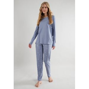 TOM TAILOR - Charlotte - Dames Pyjamaset - Blauw - 100% Katoen