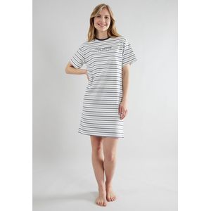 Tom Tailor - Zaria - Nachthemd - Wit - All-over Gestreept