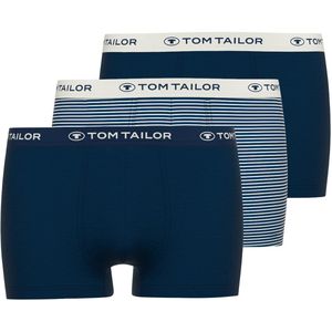 Tom Tailor - Boxershort Buffer - Blauw - Set van 3 - Katoenmix - Nauwsluitend