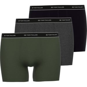 TOM TAILOR - Buffer - Boxershort - Groen - 3-Pack - 95% Katoen, 5% Elastaan
