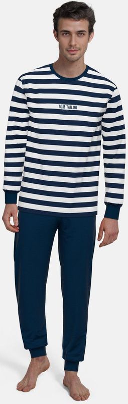 Tom Tailor - Pyjama - Marineblauw - Lange Broek - Milos Blue Striped
