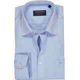 CASA MODA Overhemd - Blauw - 100% Katoen - Kent Kraag - Lange Mouwen