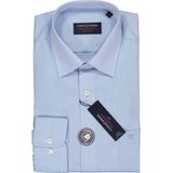 CASA MODA Overhemd - Blauw - 100% Katoen - Kent Kraag - Lange Mouwen