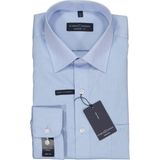 CASA MODA - Comfort Fit - Overhemd - Lichtblauw - Strijkvrij - Boordmaat: 45