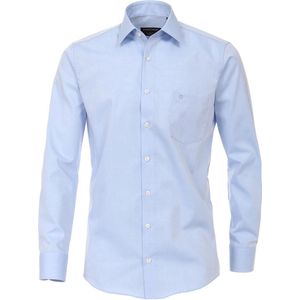 CASA MODA - Modern Fit - Heren Overhemd - Blauw - Poplin - Lange Mouwen