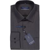 CASA MODA - Grijs Effen Overhemd - 100% Katoen - Kent Kraag - Lange Mouwen