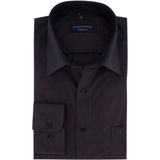 CASA MODA - Grijs Effen Overhemd - 100% Katoen - Kent Kraag - Lange Mouwen