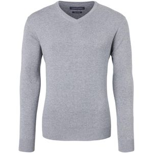 CASA MODA heren trui katoen - V-hals - grijs