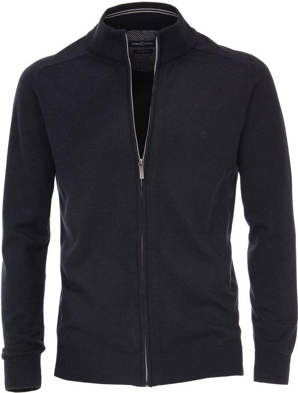 Casa Moda - Vest - Donkerblauw - 100% Katoen - Wijde Fit