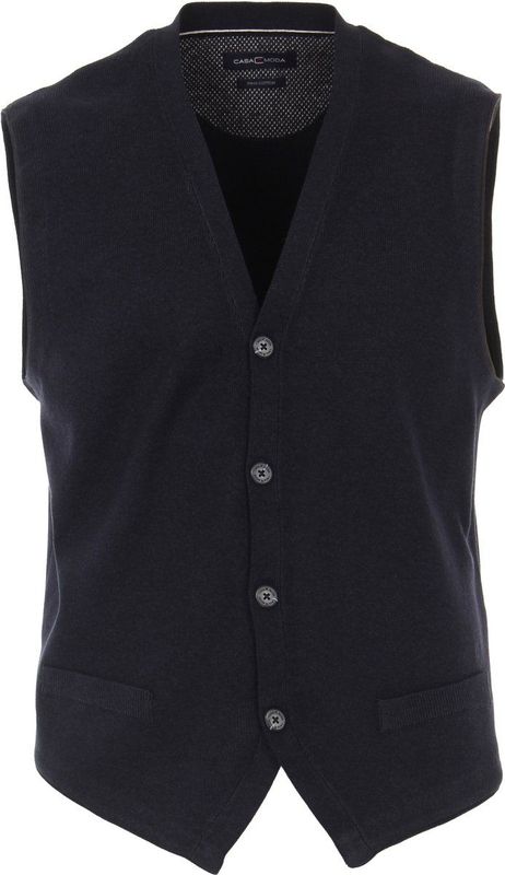 CASA MODA - Mouwloos Vest - Donker Blauw - 100% Pima Katoen