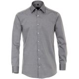 Venti Modern Fit Overhemd grijs, Effen