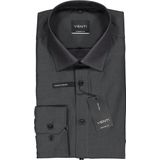 VENTI - Modern Fit - Overhemd - Antraciet Grijs - Strijkvrij