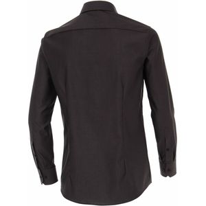 VENTI - Modern Fit Overhemd - Antraciet Grijs - Strijkvrij - Boordmaat 39