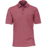 CASA MODA - Comfort Fit - Poloshirt - Donker Roze/Wit - Katoen/Polyester
