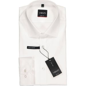 Venti Body Fit Overhemd wit, Effen
