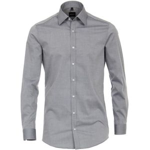 VENTI - Body Fit - Overhemd - Grijs