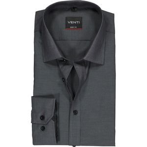 Venti - Overhemd - Antraciet - Effen