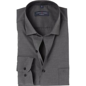 CASA MODA Overhemd - Grijs - 100% Katoen - Kent Kraag - Lange Mouwen