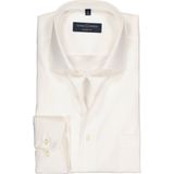 CASA MODA - Modern Fit Overhemd - Beige / Off White - 100% Katoen - Strijkvriendelijk