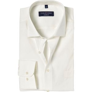 CASA MODA Overhemd - Beige / Off White - 100% Katoen - Strijkvriendelijk