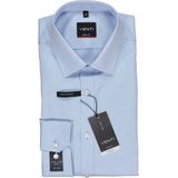 VENTI - Body Fit - Overhemd - Lichtblauw - Strijkvriendelijk, Katoen, Mouwlengte 72 cm, Boordmaat 42