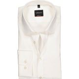 VENTI - Body Fit Overhemd - Beige - Mouwlengte 7 - Strijkvriendelijk