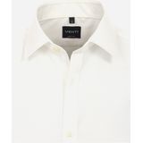 VENTI - Body Fit Overhemd - Beige - Mouwlengte 7 - Strijkvriendelijk