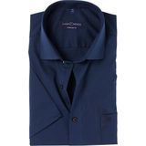 CASA MODA - Overhemd - Blauw - 100% Katoen - Korte Mouwen - Kent Kraag