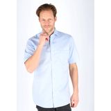 CASA MODA - Modern Fit - Overhemd - Lichtblauw - Korte Mouw - Strijkvriendelijk