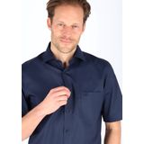 CASA MODA - Modern Fit - Overhemd - Donkerblauw - Strijkvriendelijk - Boordmaat: 46