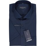 CASA MODA - Modern Fit - Overhemd - Donkerblauw - Strijkvriendelijk - Boordmaat: 46