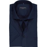 CASA MODA - Modern Fit - Overhemd - Donkerblauw - Strijkvriendelijk - Boordmaat: 46