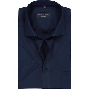 CASA MODA - Modern Fit - Overhemd - Donkerblauw - Strijkvriendelijk - Boordmaat: 46