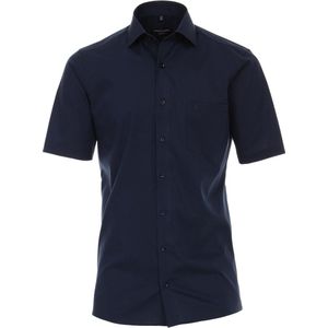 Casa Moda - Overhemd - Navy - 100% Katoen - Korte Mouw, Kent Kraag, Comfort Fit, Non Iron