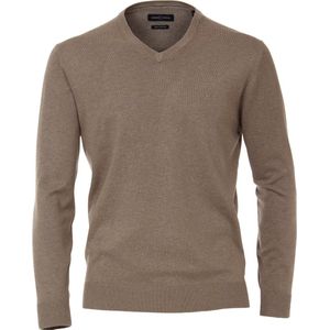 CASA MODA heren trui katoen, V-hals, beige