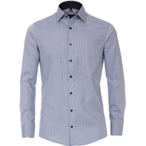 VENTI - Modern Fit Overhemd - Blauw - 100% Katoen - Strijkvrij