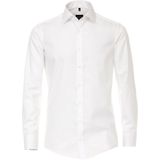 VENTI - Heren Overhemd - Blauw - Twill - Lange Mouwen - Kent Kraag