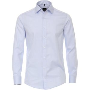 VENTI - Heren Overhemd - Blauw - Twill - Lange Mouwen