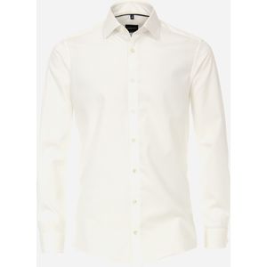 VENTI - Overhemd - Beige - Modern Fit - Popeline - Strijkvrij