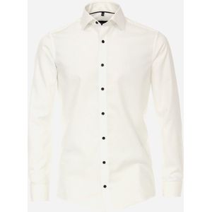 VENTI - Modern Fit - Overhemd - Wit - Popeline - Strijkvrij