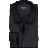 CASA MODA - Comfort Fit Overhemd - Zwart - Strijkvrij