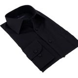 CASA MODA - Comfort Fit Overhemd - Zwart - Strijkvrij