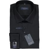 CASA MODA - Comfort Fit Overhemd - Zwart - 100% Katoen